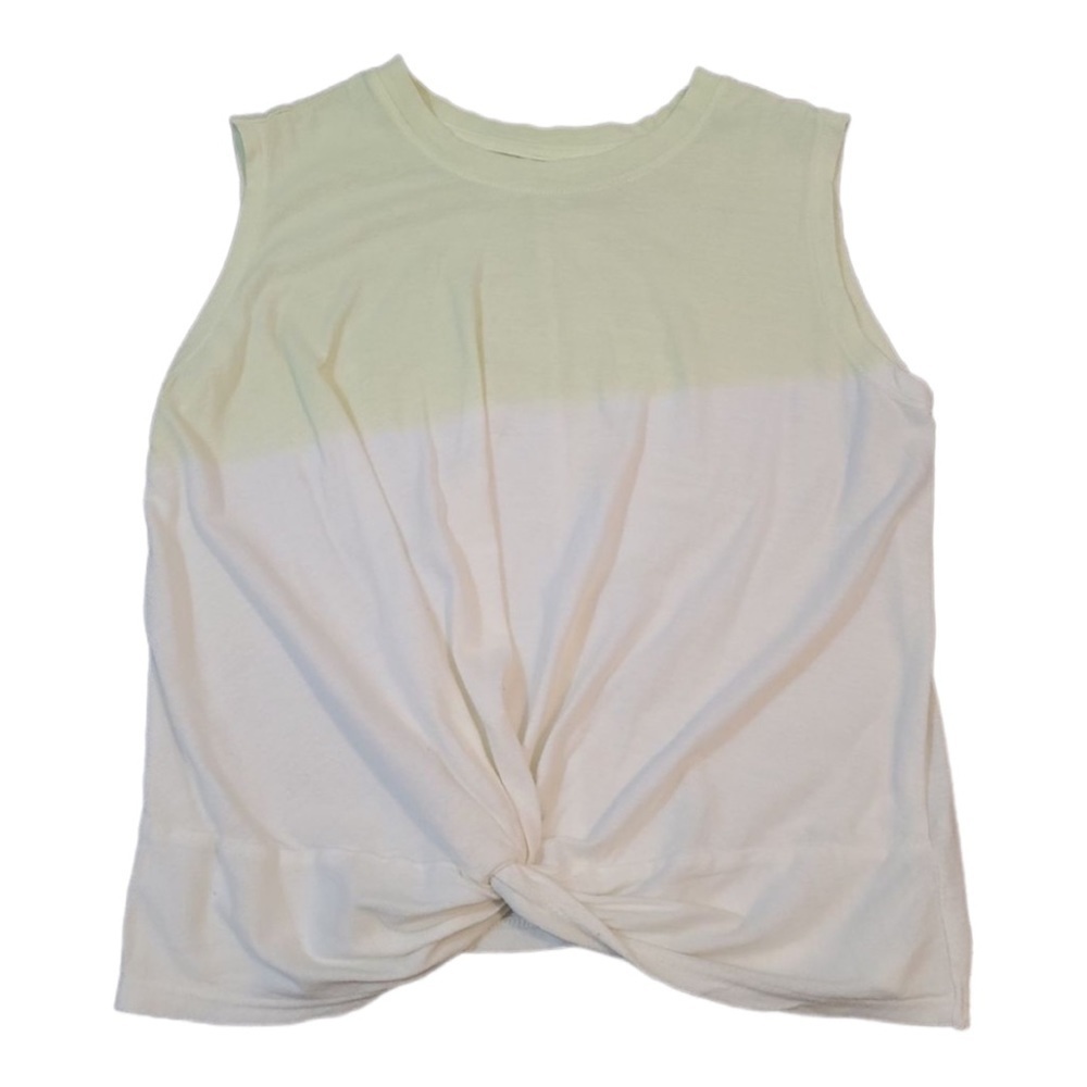 Z by Zella Yellow Ombra Front Twist Tank Top Size M